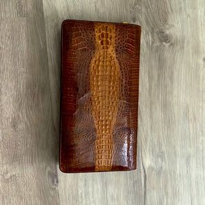 Vintage genuine alligator skinned clutch